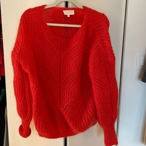 Red sezane sweater
